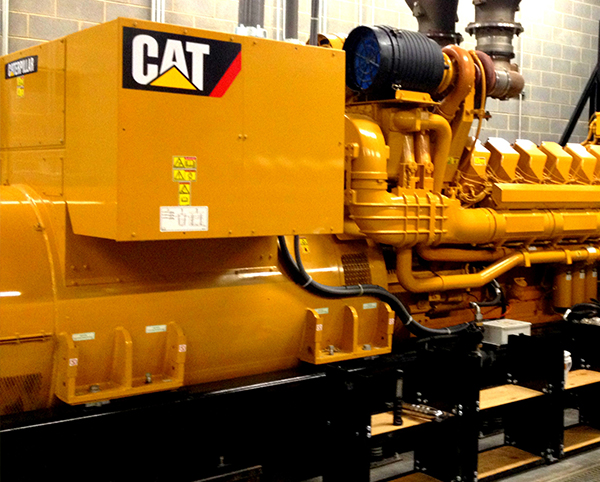 A large yellow Cat generator like this can be purchased at Carolina Cat Power Systems.